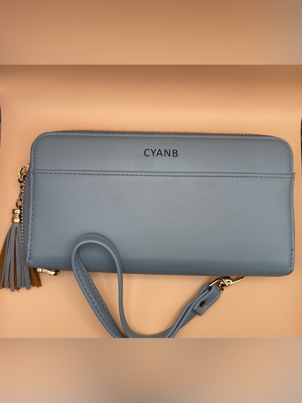 Women's Leatherette Clutch Bag in Light Blue